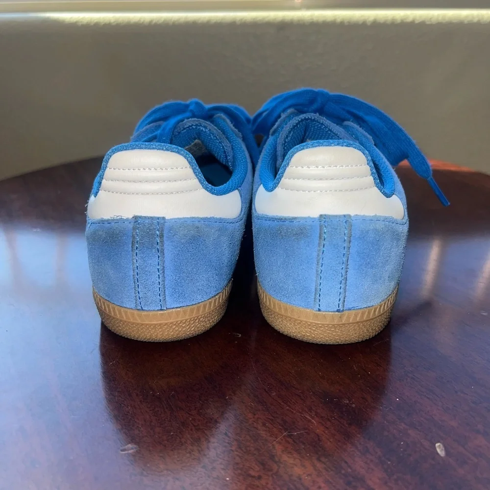 adidas Samba ADV Bluebird, White & Gum Skate Shoes - Picture 9 of 12